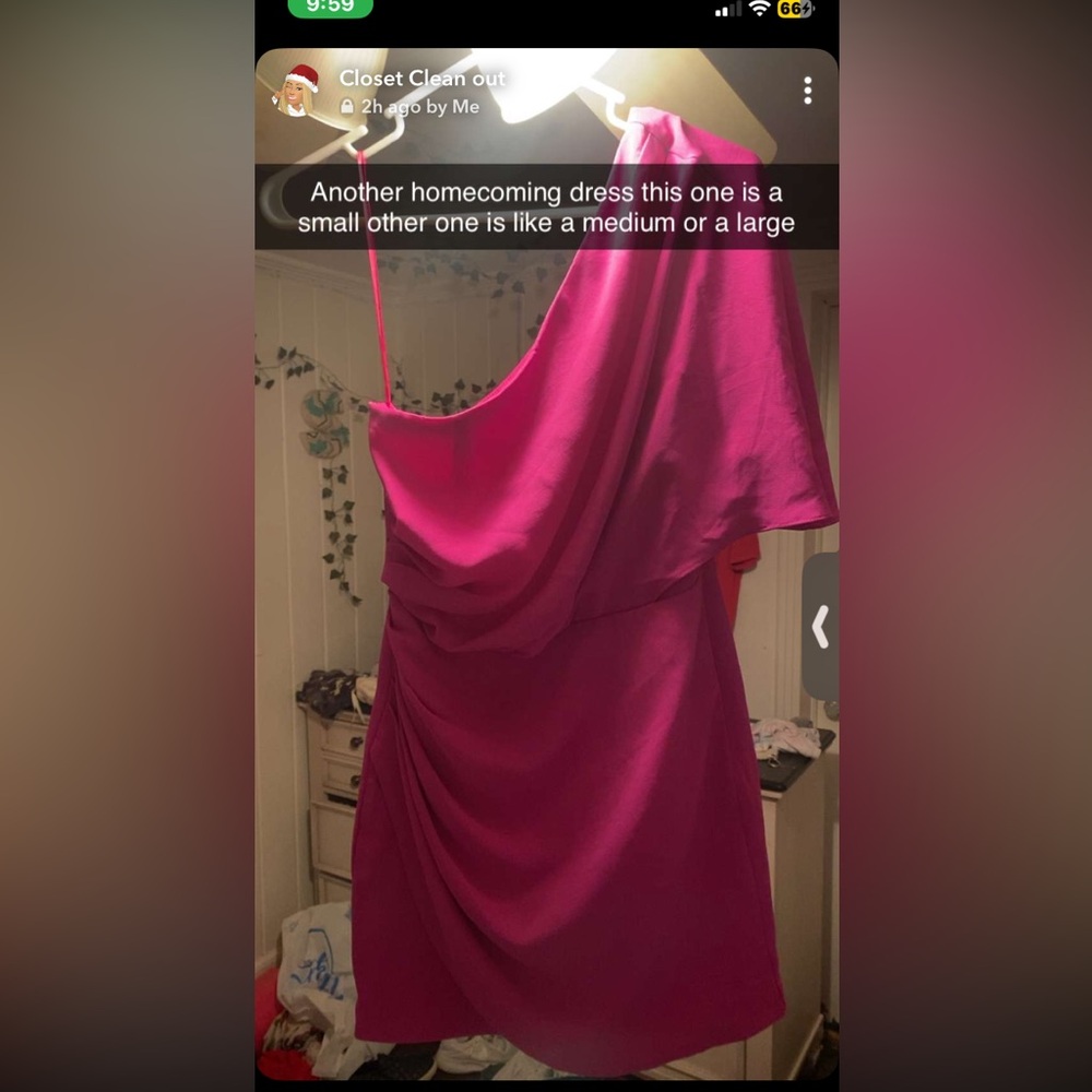 Elegant Pink One-Shoulder Dress